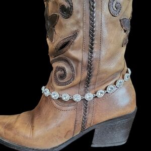 Western Cowboy Boot Chain Boot Jewelry Silver Chain Southwestern Boot Chain